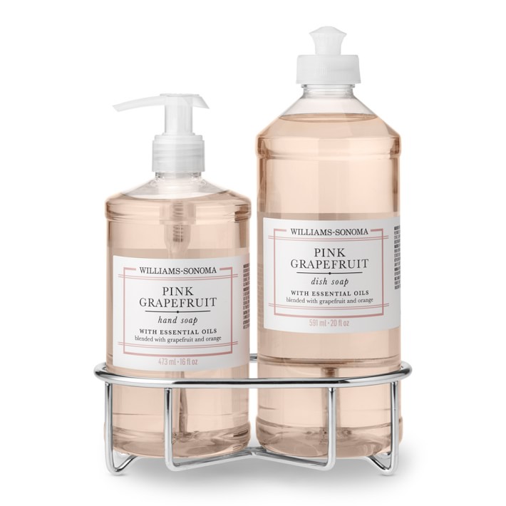 Williams Sonoma Pink Grapefruit Hand Soap & Dish Soap Classic 3Piece