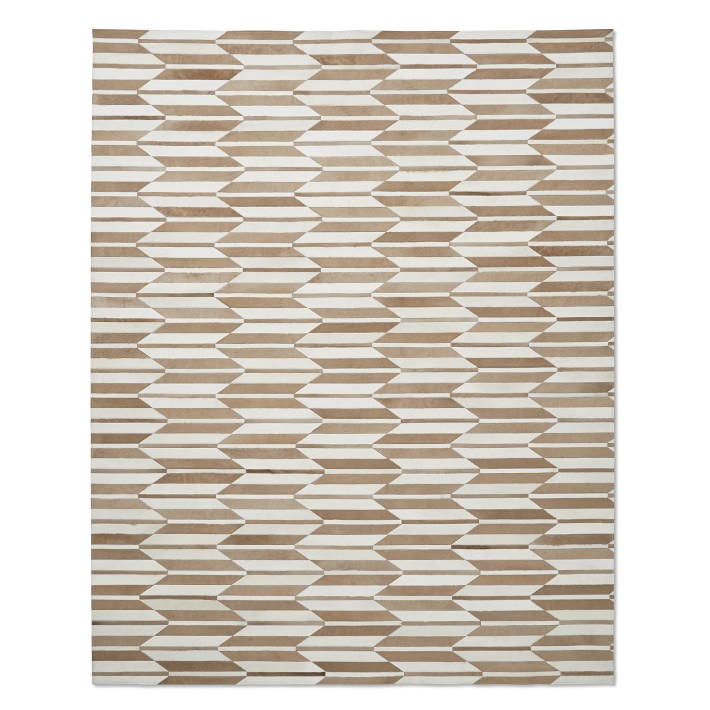 Tan + Ivory Emmett Pieced Cowhide Rug Williams Sonoma