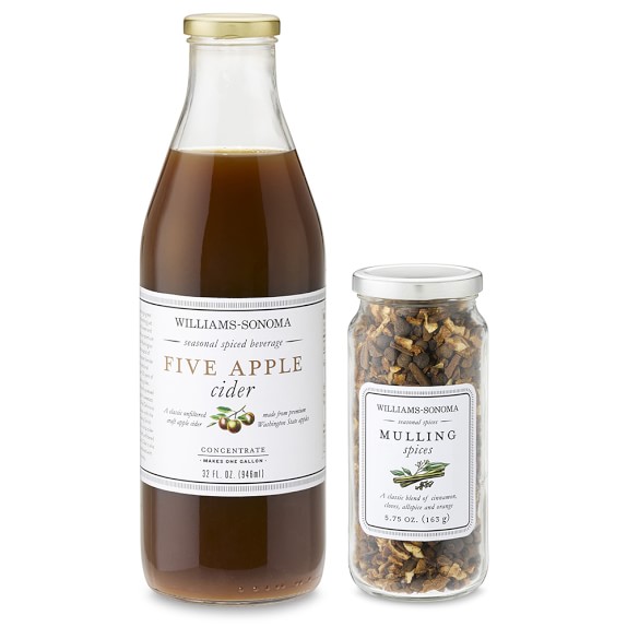 Williams Sonoma Mulling Spices & Five Apple Cider Concentrate Mulled