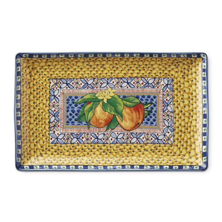 Sicily Ceramic Rectangular Platter, Large