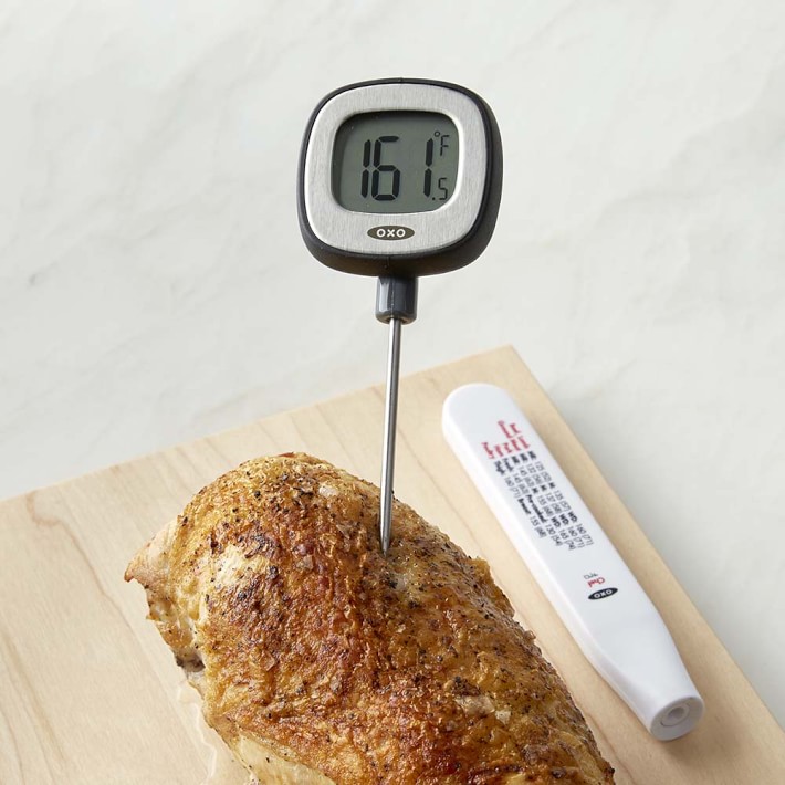 OXO Good Grips Chefs Digital Leave-In Thermometer, Stainless Steel 