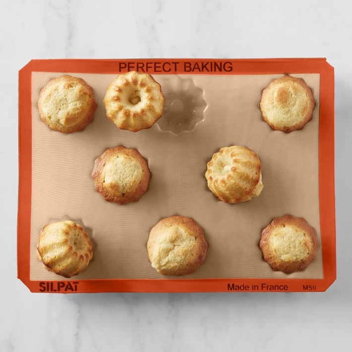 Silpat Silicone Mini Fluted Cake Pan 8Well Bundt Pan Williams Sonoma
