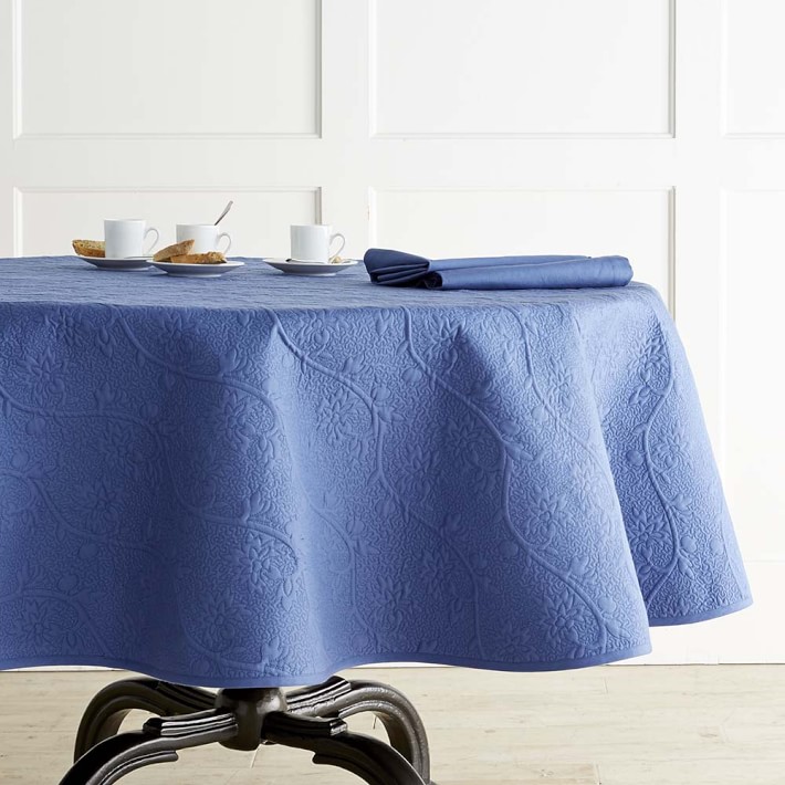 Vine Floral Boutis Round Tablecloth Williams Sonoma