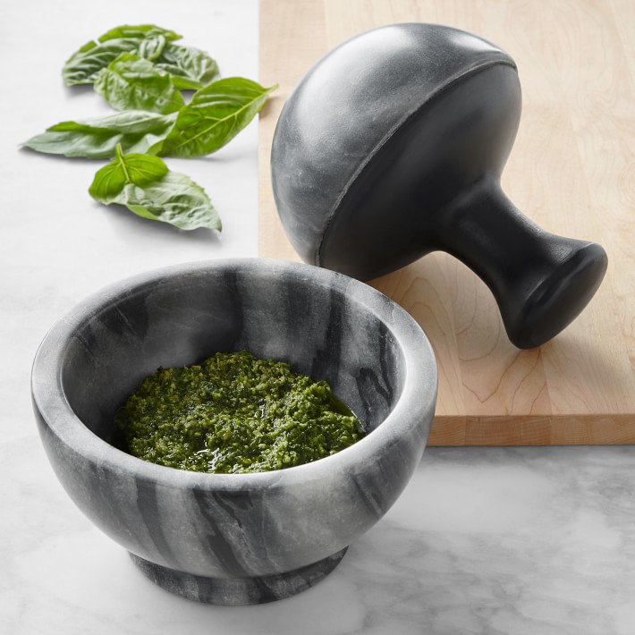 Williams Sonoma Grey Marble Mortar & Pestle Williams Sonoma