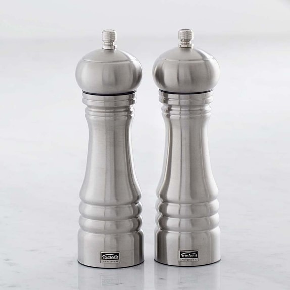 Trudeau StainlessSteel Pro Salt and Pepper Grinder Set Williams Sonoma