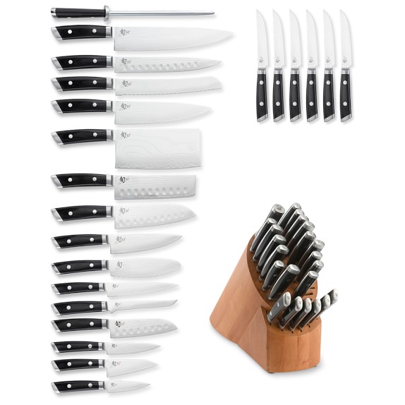 Shun Kaji 23Piece Knife Block Set Williams Sonoma