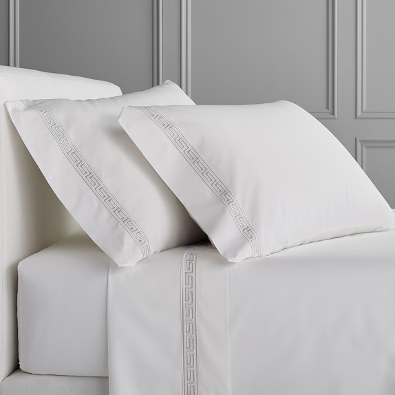 Chambers® Italian Greek Key Embroidered Sheet Set Williams Sonoma
