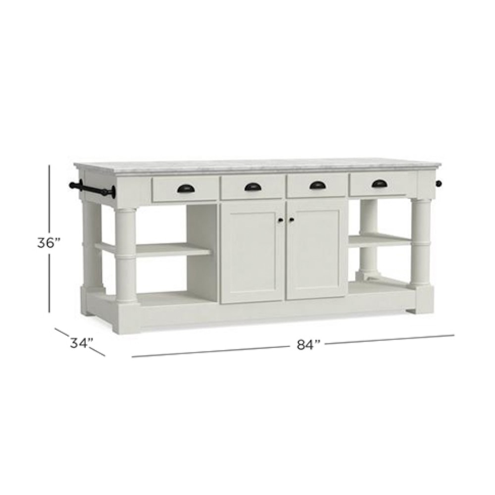 Barrelson Marble Top Kitchen Island Williams Sonoma