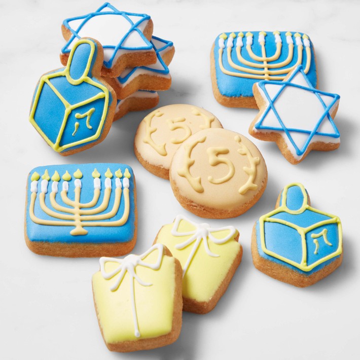 Assorted Hanukkah Cookie Tin, Set of 27 | Williams Sonoma