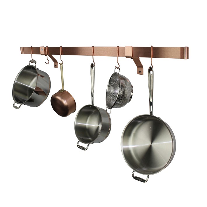 Enclume Rolled-End Bar Wall-Mounted Pot Rack Williams Sonoma