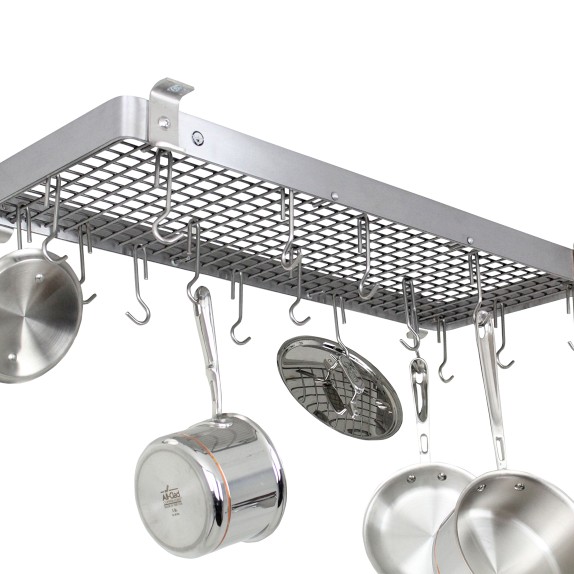 Enclume Flush-Mounted Rectangular Ceiling Pot Rack | Williams Sonoma