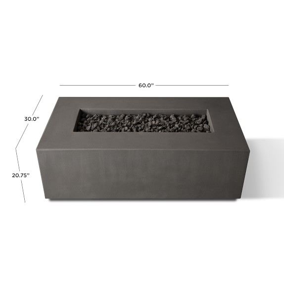 Havana Casual Rectangle Fire Pit Table | Outdoor Heating | Williams Sonoma