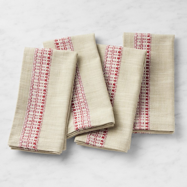 France Stripe Napkins, Set of 4 Williams Sonoma