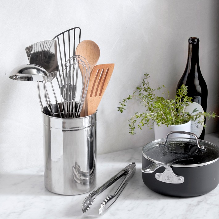 Open Kitchen By Williams Sonoma Stainless-Steel Utensil Crock | Kitchen ...