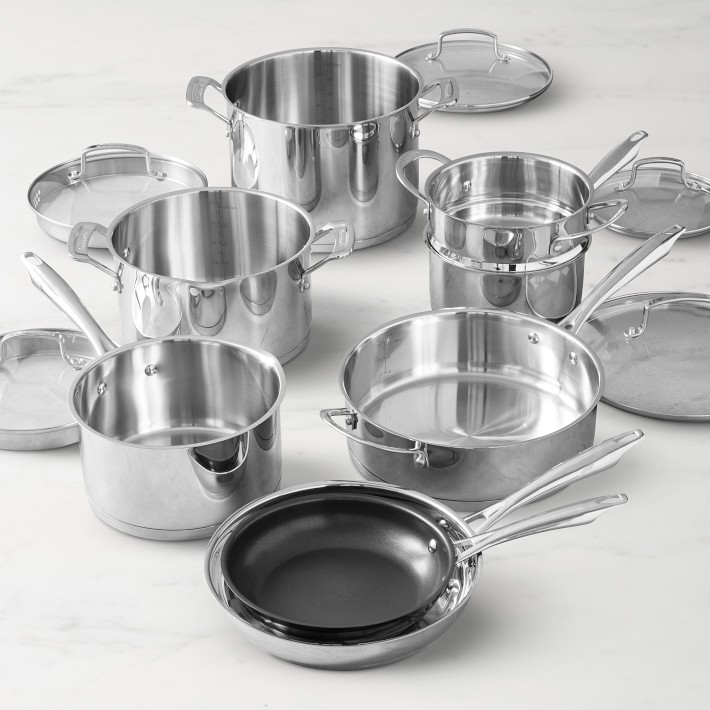 Calphalon Premier Stainless Steel 13-Piece Cookware Set Silver