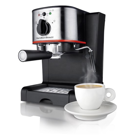 Hamilton Beach Espresso Machine with Milk Frother and Slide Lock