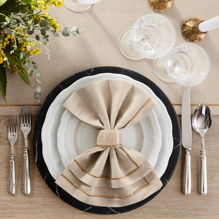 Gold Border Table Runner | Williams Sonoma