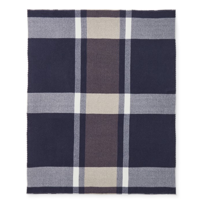 Cashmere Plaid Double Side Throw Williams Sonoma