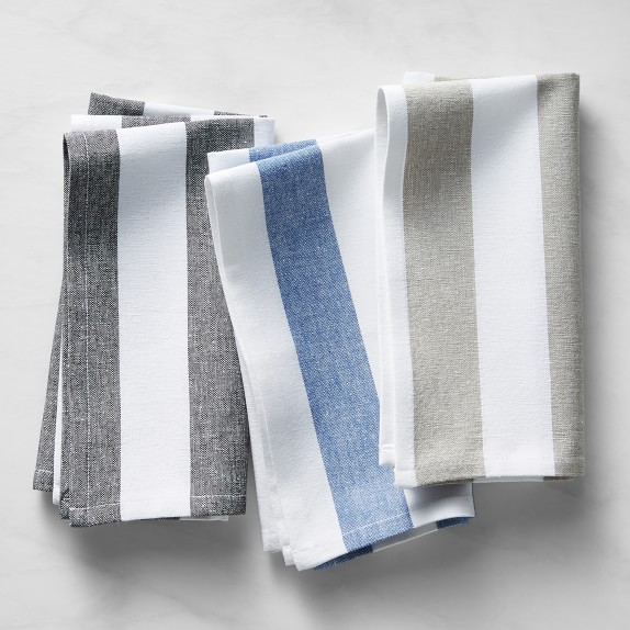 Open Kitchen by Williams Sonoma Chambray Stripe Cloth Napkins Set of