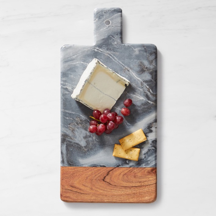 Williams Sonoma x Mark & Graham Acacia & Marble Rectangular Cheese