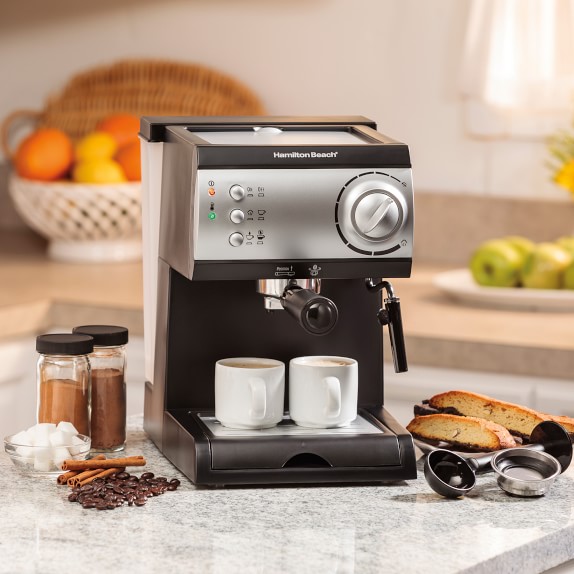 Hamilton Beach Espresso Machine with Milk Frother Williams Sonoma