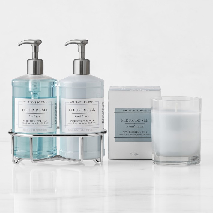 Williams Sonoma Fleur De Sel Hand Soap & Lotion Deluxe 6Piece Gift