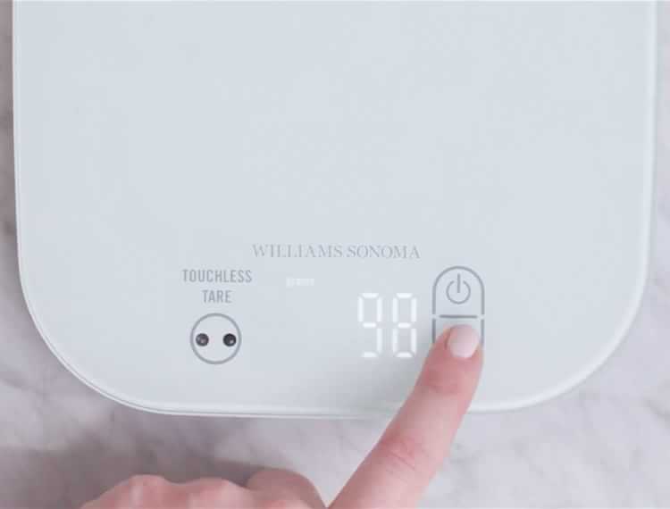 Williams Sonoma Touchless Tare Waterproof Scale Food Scale Williams