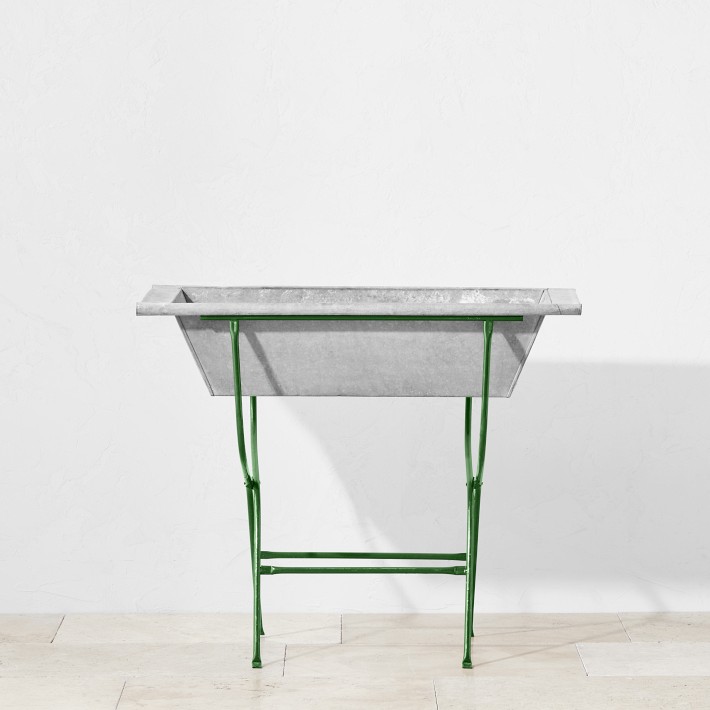 Galvanized Wash Tub with Stand Williams Sonoma