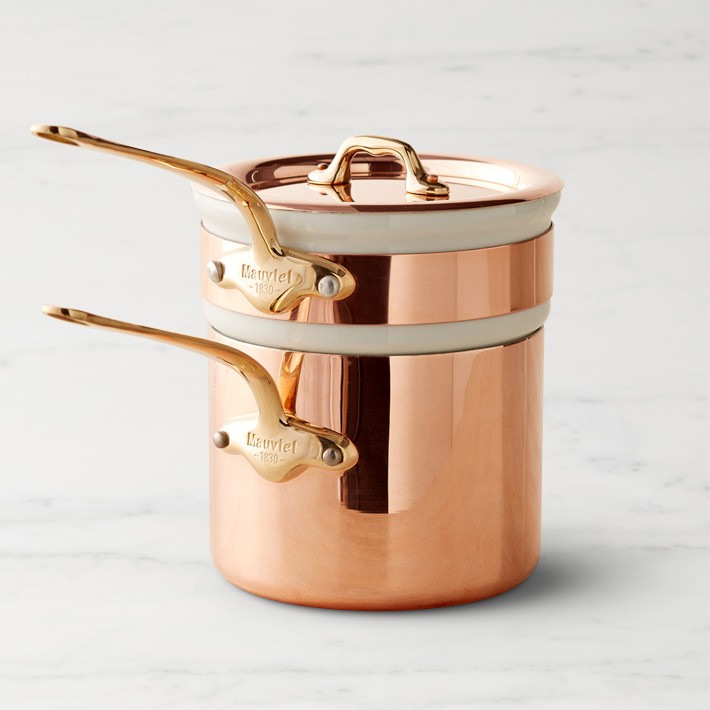 Mauviel Copper 150b Double Boiler Pot 2Qt. Williams Sonoma