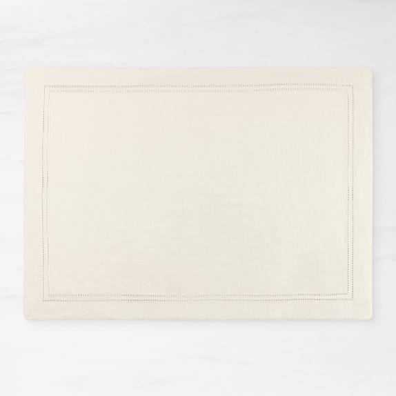 Linen Double Hemstitch Placemats Williams Sonoma