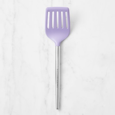 Williams Sonoma Stainless-Steel Silicone Slotted Food Turner + Spatula