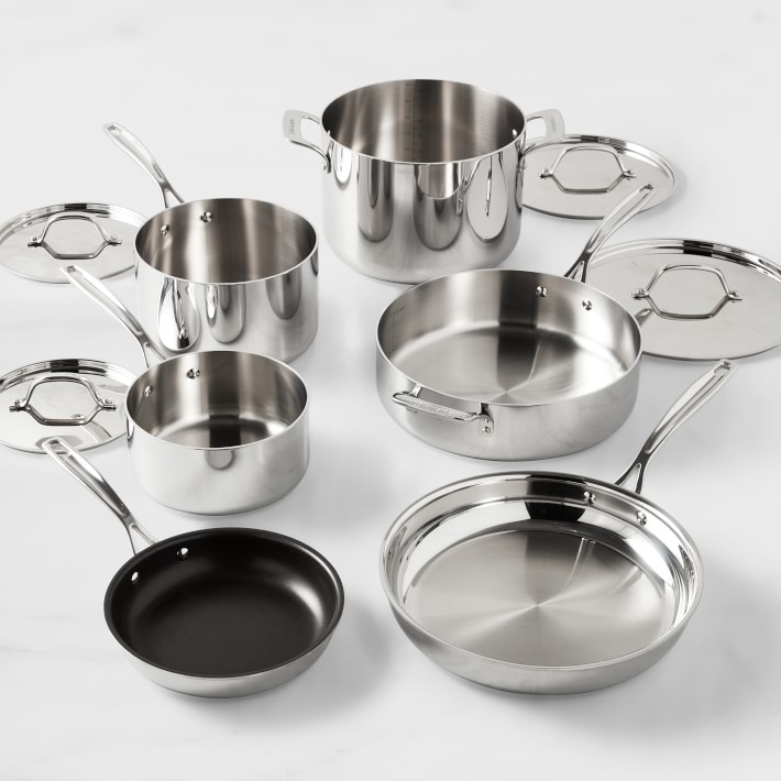 Cuisinart Custom-Clad 5-Ply Stainless-Steel 10-Piece Cookware Set ...