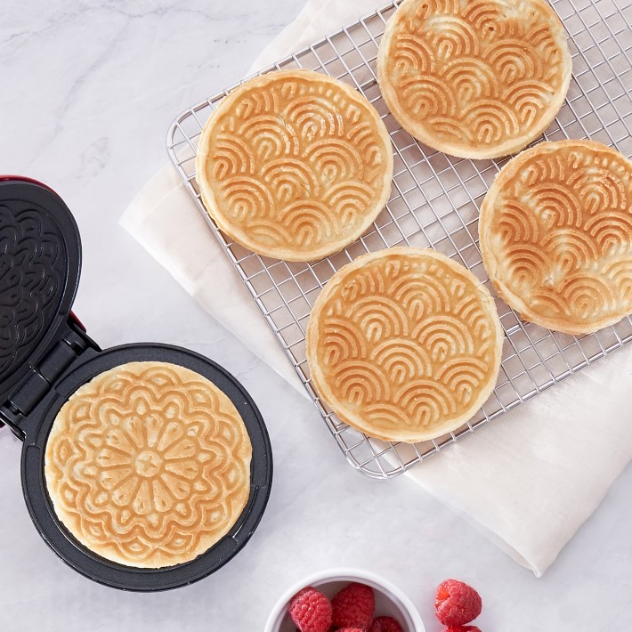 Dash Mini Pizzelle Maker in Red Metallic Williams Sonoma