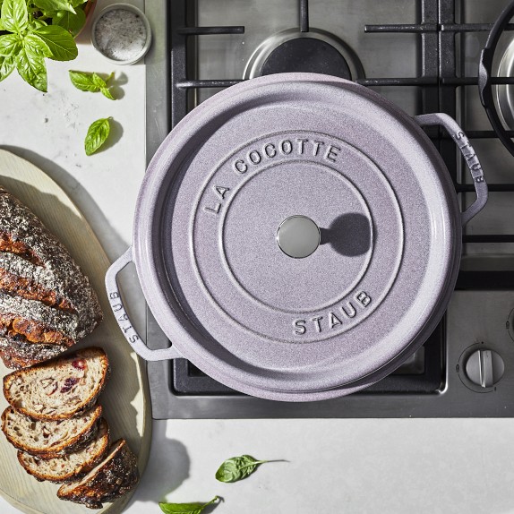  Staub Cast Iron 7-qt Round Cocotte - Graphite Grey, Made in  France: Dutch Ovens: Home & Kitchen