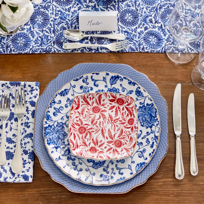 Marlo Thomas Blue Table Runner | Williams Sonoma