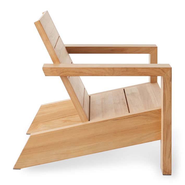 Larnaca Outdoor Teak Deck Chair Patio Furniture Williams Sonoma