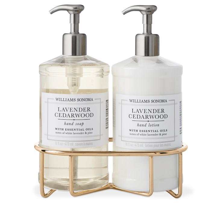Williams Sonoma Lavender Cedarwood Hand Soap & Lotion 3-Piece Set