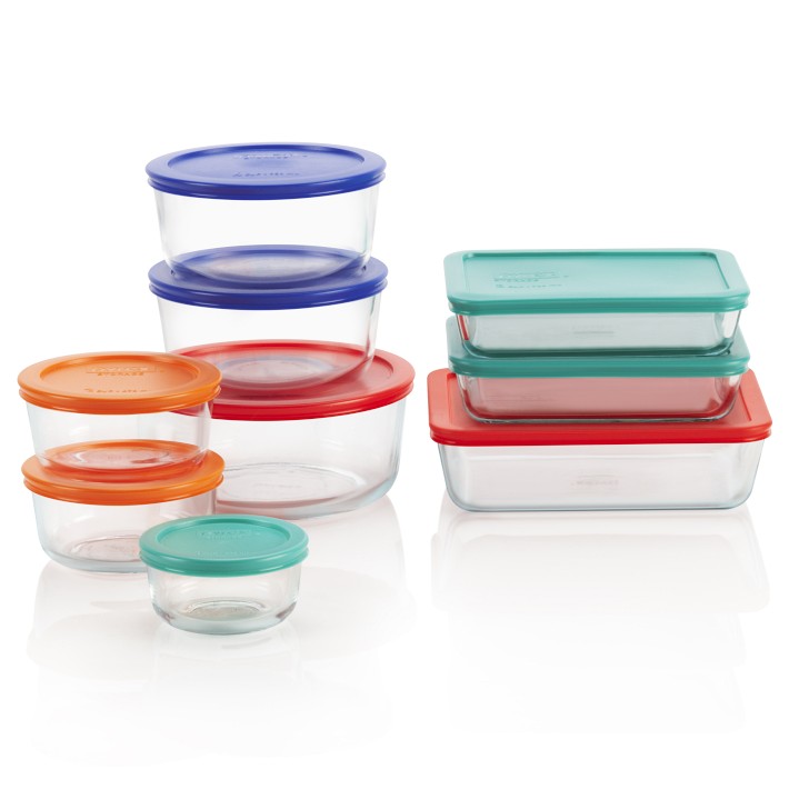 Pyrex Colored Lid Set, Set of 18 | Williams Sonoma