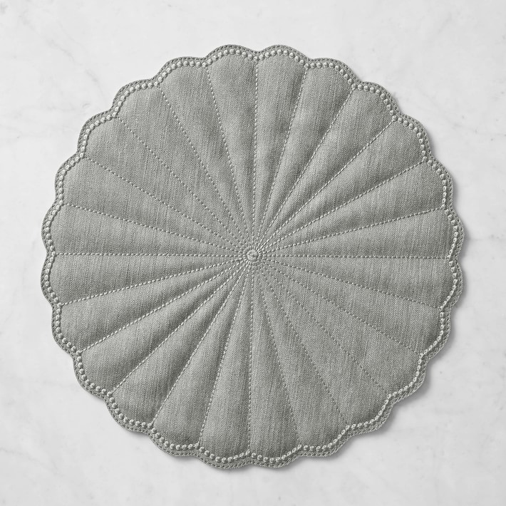 Faux Leather Round Placemat Williams Sonoma