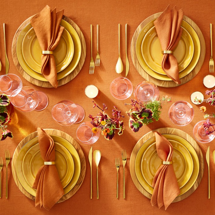 Italian Washed Linen Tablecloth Williams Sonoma