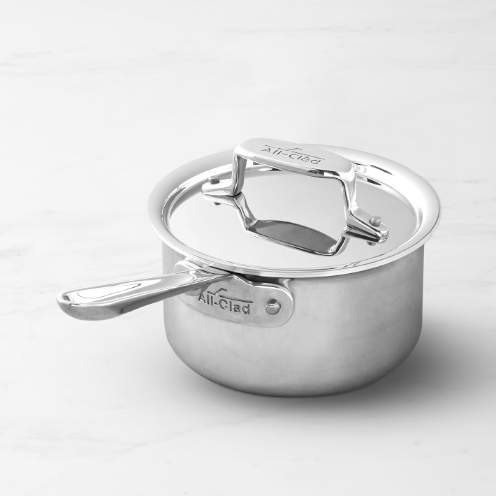Stainless Steel Saucepan Set - 1Qt & 2 Qt, E-far Triply Sauce Pan Pot with  Lid for Cooking Pasta Warming Milk Boiling Water, Small Metal Cookware for