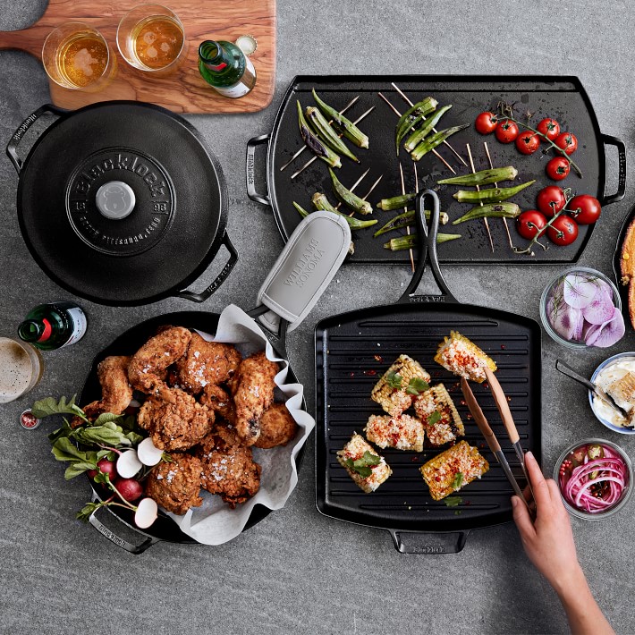  Lodge Blacklock 17 Triple Seasoned Cast Iron Braiser with Lid -  Dutch Oven with Nonstick Finish - Lightweight Cast Iron Braiser - Dutch  Oven Cookware - Cooking Pot with High-Heat Aluminum