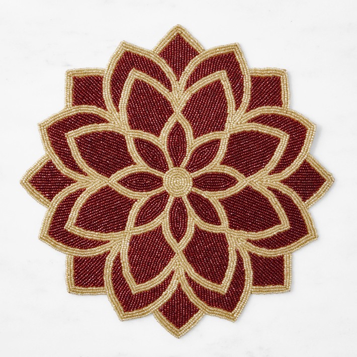 Beaded Flower Placemat Williams Sonoma