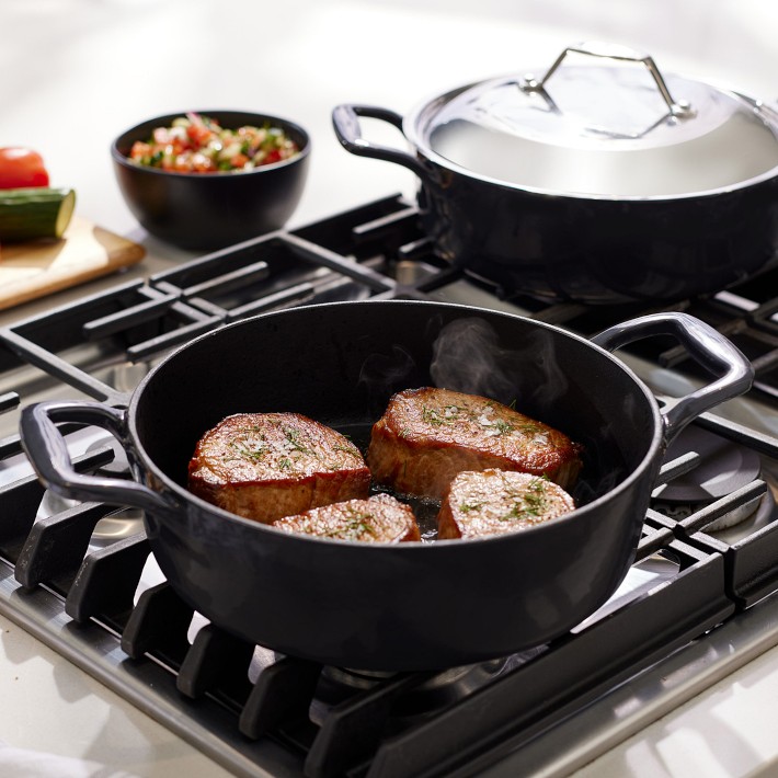 All-Clad Enameled Cast Iron Braiser with Trivet, 4-Qt. | Williams Sonoma