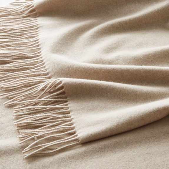Solid Cashmere Throw Blanket Williams Sonoma