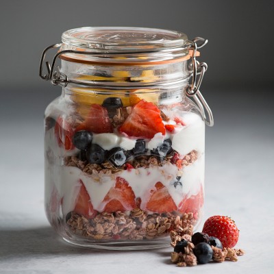 KILNER Create and Make 4-Piece Glass Yogurt Making Set with