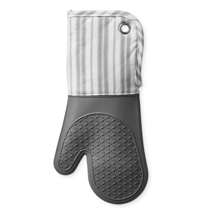 Chickens White Double Oven Gloves Heat Resistant 100% Cotton Oven Mitts