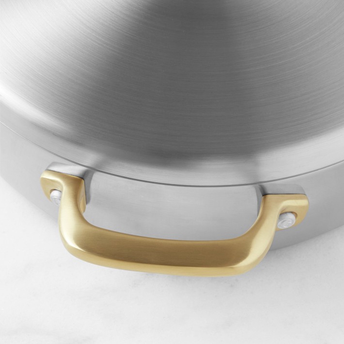 GP5 Stainless Steel 4-Quart Sauté Pan with Lid, Champagne Handles