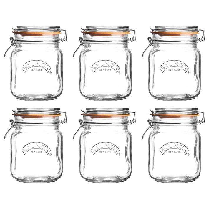 Kilner 34-Oz. Round Clip-Top Jars, Set of 4