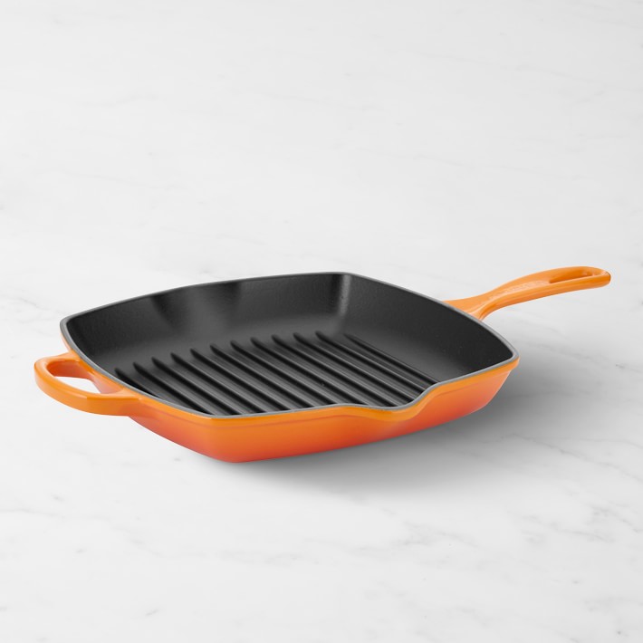 Le Creuset Signature Enameled Cast Iron Square Grill Pan - Flame